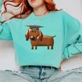 Dachshund Graduation 2018 Dog Graduation Shirt For Men Women Kids Comfort Colors Sweatshirt Chalky Mint