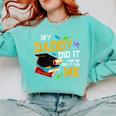 My Daddy Did It And He Did It For Me Graduate Graduation Comfort Colors Sweatshirt Chalky Mint