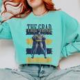 DC Comics Graduation Batman The Grad Power Stance Comfort Colors Sweatshirt Chalky Mint