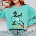 Disney Mickey Mouse A Big High Five For Today Graduation Comfort Colors Sweatshirt Chalky Mint