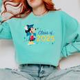 Disney Mickey Mouse Cap & Gown '25 Graduation Class Of 2025 Premium Tri-Blend Comfort Colors Sweatshirt Chalky Mint