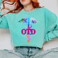 Doctor Of Occupational Therapy OTD Caduceus Graduation Comfort Colors Sweatshirt Chalky Mint