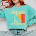 I Like Dogs And Maybe 3 People Introvert Comfort Colors Sweatshirt Chalky Mint