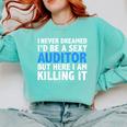 Never Dreamed I'd Be a Sexy Auditor Graduation Comfort Colors Sweatshirt Chalky Mint