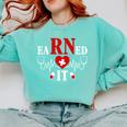Earned It For Nurse Graduation Or RN LPN Nursing School Grad Comfort Colors Sweatshirt Chalky Mint