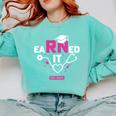 Earned It RN 2025 Nurse Graduation Nursing School Graduate Premium Tri-Blend Comfort Colors Sweatshirt Chalky Mint