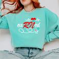 Earned It RN Nurse Graduation RN & LPN Nursing Comfort Colors Sweatshirt Chalky Mint
