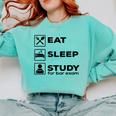 Eat Sleep Study For Bar Exam Lawyer Graduation Comfort Colors Sweatshirt Chalky Mint
