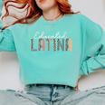 Educated Latina Proud Graduate Latinas Pride Graduation Comfort Colors Sweatshirt Chalky Mint