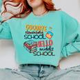 Elementary School End Of Year Graduation Middle Comfort Colors Sweatshirt Chalky Mint