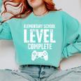 Elementary School Level Complete Gamer Graduate Graduation Comfort Colors Sweatshirt Chalky Mint