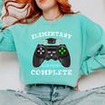 Elementary School Level Complete Gamer Graduation Comfort Colors Sweatshirt Chalky Mint