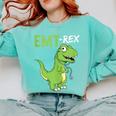 EMT Rex Paramedic Graduation Firefighter Comfort Colors Sweatshirt Chalky Mint