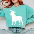 English Mastiff Graduation Dog Graduate Comfort Colors Sweatshirt Chalky Mint