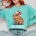 Ew People Capybara Christmas Lights Introvert Humor Comfort Colors Sweatshirt Chalky Mint Ew People Capybara Christmas Lights Introvert Humor Comfort Colors Sweatshirt Chalky Mint