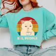 Ew People Introvert Cat Lover Crazy Colorful Cat Lady Comfort Colors Sweatshirt Chalky Mint Ew People Introvert Cat Lover Crazy Colorful Cat Lady Comfort Colors Sweatshirt Chalky Mint