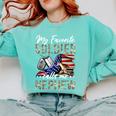My Favorite Soldier Calls Me Nephew Army Graduation Nephew Comfort Colors Sweatshirt Chalky Mint