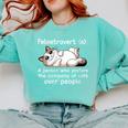 Felinetrovert Definition Cat Lover Introvert Humor Cats Comfort Colors Sweatshirt Chalky Mint