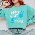 Fifth Grade Graduation Peace Out 5th Grade Boys Comfort Colors Sweatshirt Chalky Mint