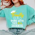 Finally Done With This BS Class Of 2025 College Graduation Premium Tri-Blend Comfort Colors Sweatshirt Chalky Mint