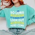 First Day School 7th Grade 6th Grade Graduation Comfort Colors Sweatshirt Chalky Mint
