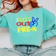 First Day Of School Shirt Peace Out Pre-K Graduation Kids So Comfort Colors Sweatshirt Chalky Mint