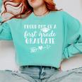 First Grade Graduation Mom Shirt Proud Mom First Grader Comfort Colors Sweatshirt Chalky Mint