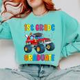 First Grade Graduation Monster Truck 1st Grade Graduate Comfort Colors Sweatshirt Chalky Mint