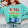 First Rule Of Introvert Club Is There Is No Introvert Club Raglan Baseball Tee Comfort Colors Sweatshirt Chalky Mint First Rule Of Introvert Club Is There Is No Introvert Club Raglan Baseball Tee Comfort Colors Sweatshirt Chalky Mint