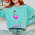 Flamingo Nailed It Graduation Flamingo Comfort Colors Sweatshirt Chalky Mint