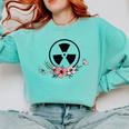 Floral Rad Tech Radiology Graduation X-Ray Tech Comfort Colors Sweatshirt Chalky Mint
