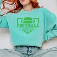 Football Senior Night Football Senior 2025 Graduation 24 Comfort Colors Sweatshirt Chalky Mint