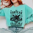 Fortean Social Club Bigfoot Mothman Alien Cryptid Introvert Comfort Colors Sweatshirt Chalky Mint