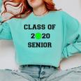 FUN CLASS OF 2020 SENIOR TENNIS GRADUATION GIFT SHIRT Comfort Colors Sweatshirt Chalky Mint