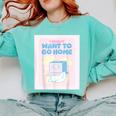 Fun Cute Introvert Cat Character Quote Men Women Comfort Colors Sweatshirt Chalky Mint