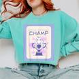 Fun Cute Introvert Cat Character Trophy For Men Women Comfort Colors Sweatshirt Chalky Mint