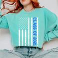 Funny Class Of 2021 American Flag Senior Graduation Comfort Colors Sweatshirt Chalky Mint