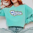 Funny Class Of 2022 Senior Graduate College Graduation Comfort Colors Sweatshirt Chalky Mint