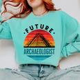 Future Archaeologist Pyramid Archaeology Student Graduation Comfort Colors Sweatshirt Chalky Mint