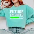 Future Engineer Loading Bar Cool Graduation Comfort Colors Sweatshirt Chalky Mint