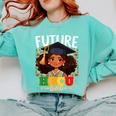 Future HBCU Grad Afro Girl College Graduation Kids Comfort Colors Sweatshirt Chalky Mint