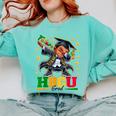 Future HBCU Grad Dabbing Kid Graduation For Boys Kids Comfort Colors Sweatshirt Chalky Mint