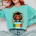 Future HBCU Grad Graduation Students Girl Kids Comfort Colors Sweatshirt Chalky Mint