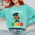 Future HBCU Grad History Boy Graduation HBCU Kids Comfort Colors Sweatshirt Chalky Mint