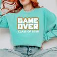 Game Over Class Of 2018 Graduation Shirt Comfort Colors Sweatshirt Chalky Mint