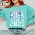Game Over Class Of 2021 Video Games Graduation Gamer Comfort Colors Sweatshirt Chalky Mint