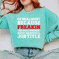 Genealogist Miracle Worker Genealogy Graduation Comfort Colors Sweatshirt Chalky Mint