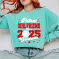Girlfriend Of a 2025 Graduate Prom Graduation 25 VolleyBall Comfort Colors Sweatshirt Chalky Mint