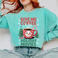 Give Me Coffee And Holiday Movies Introvert Christmas Comfort Colors Sweatshirt Chalky Mint Give Me Coffee And Holiday Movies Introvert Christmas Comfort Colors Sweatshirt Chalky Mint