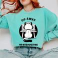 Go Away I'm Introverting Cat With Coffee Comfort Colors Sweatshirt Chalky Mint Go Away I'm Introverting Cat With Coffee Comfort Colors Sweatshirt Chalky Mint